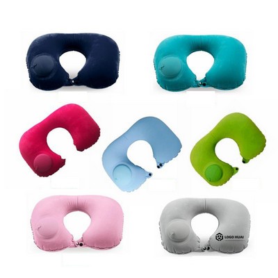 U-Shaped Portable Inflatable Travel Neck Pillow