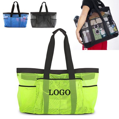 Extra Large Mesh Beach Tote Bags With Zipper