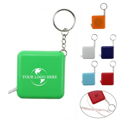 Square Tape Measure Key Chain