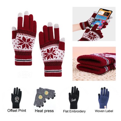 Adult Female Gloves W/ 3 Finger Touch