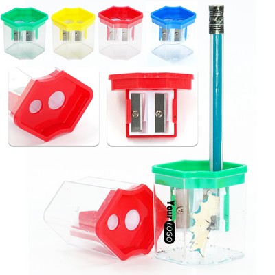 Hexagonal Dual-Hole Pencil Sharpener