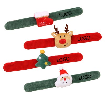 Christmas Slap Bracelets Slap Bands Toys Santa Claus Snowman Reindeer Bear Slap Bracelet