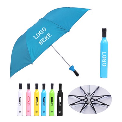 Portable Foldable Wine Bottle Umbrella