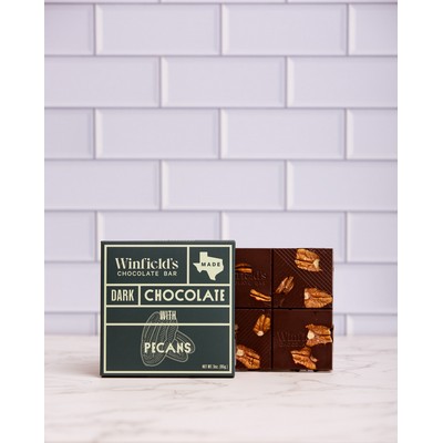 Square Dark Chocolate Pecan Bar