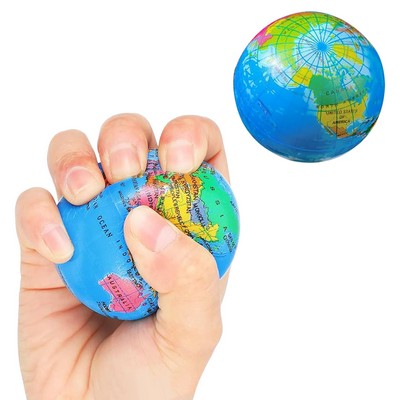 Blank Foam Squeeze Globe Earth Ball