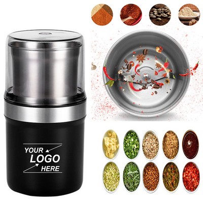 Stainless Steel Electric Coffee Grinder with Removable Bowl