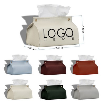 PU Leather Dust-Proof Tissue Cover Box