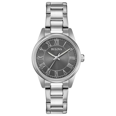 Bulova Watches Corporate Collection Ladies' Silver-Tone Bracelet Watch w/Grey Dial