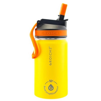 Lil Chill Kids SS Insulated Sip Flask - Yellow, 12 oz