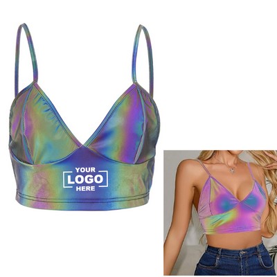 Reflective Women's Athletic Crop Tops