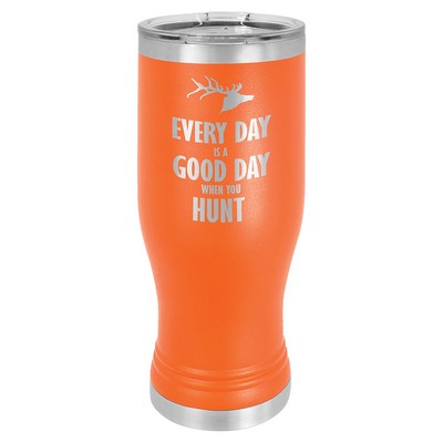 Orange Polar Camel 20 oz Pilsner Tumbler with Clear Lid