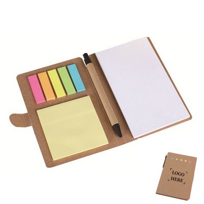 Eco Friendly Sticky Notepad Notebook with Writing Pen