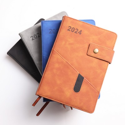 A5 Leather Journal Notebook with Pocket