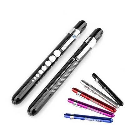 Led Medical Pen Light With Pupil Gauge