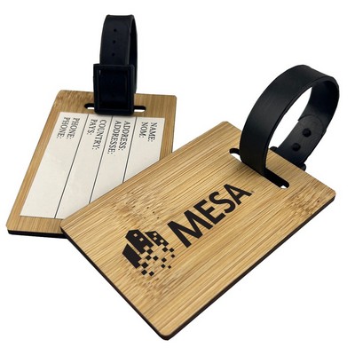 Eco-Friendly Bamboo Luggage Tag