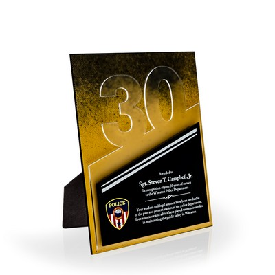 30 Year Flow Acrylic Award Plaque