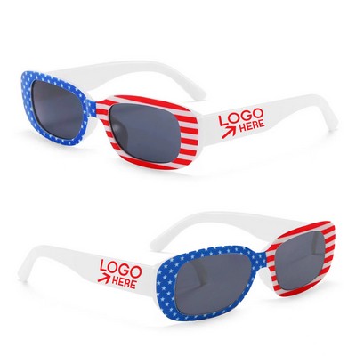 Uv Protection American Usa Flag Sunglasses