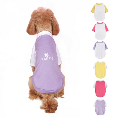 Breathable Stretchy Dog Raglan Shirt