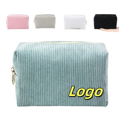 Corduroy Travel Cosmetic Bag