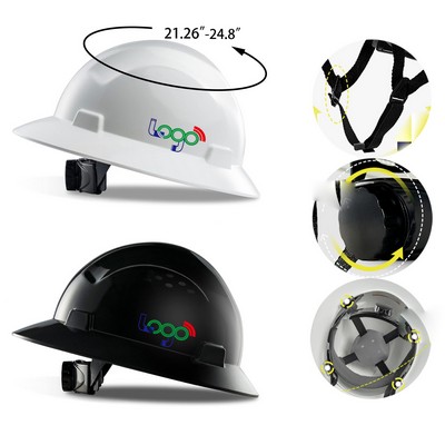 Durable Construction Safety Helmet with 4 Point Adjustable Ratchet Suspension