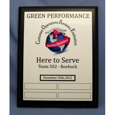 8x10 Black plaque with sublimated plate