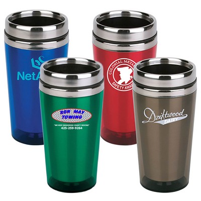 16 oz. Travel Stainless Steel Vacuum Insulated Coffee Cup w/ lid