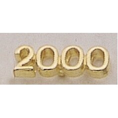 2000 (numeral) Marken Design Cast Lapel Pin (Up to 7/8")