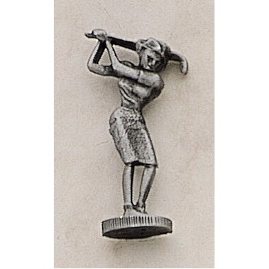 Female Golfer Marken Design Cast Lapel Pin (Up to 1 1/4")