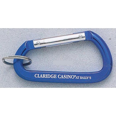 Blue Jumbo Carabiner w/Split Ring