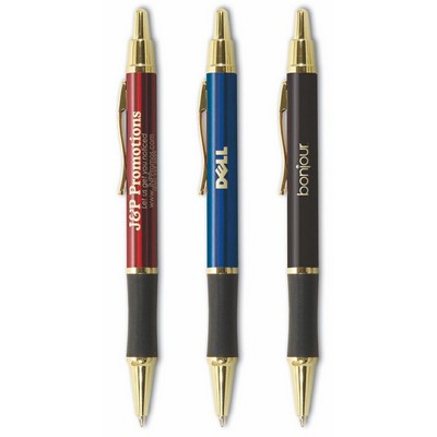 Matrix Grip Pen w/ Gold Top & Accents - LaserMax - Metal Pen