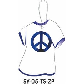 Peace Sign T-Shirt Zipper Pull