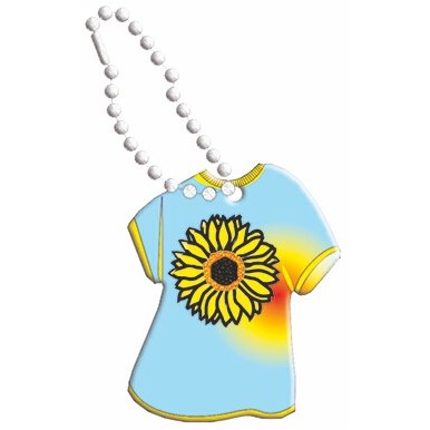 Sunflower Promotional T-Shirt Key Chain w/ Black Back (4 Square Inch)