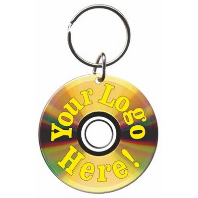 CD Key Chain w/Clear Mirrored Back (4 Square Inch)