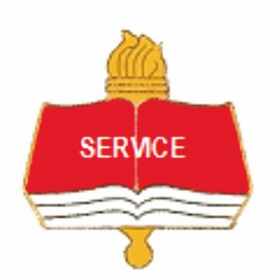 Academic Lapel Pin - 1" Enamel - "Service"