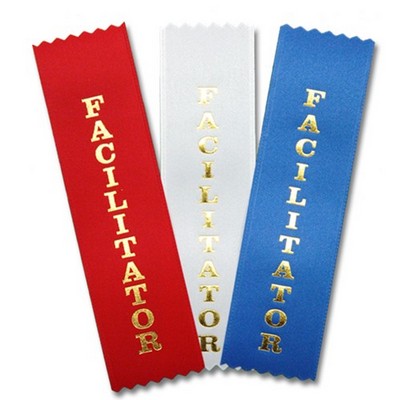 1-5/8"x6" Vertical Facilitator Stock Title Ribbon