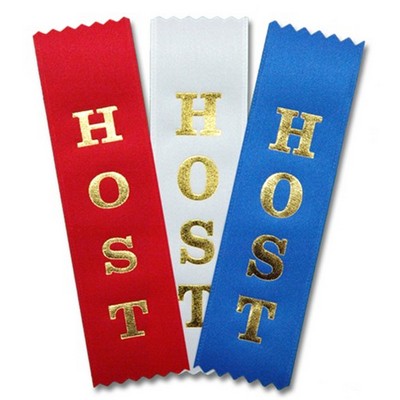 1-5/8"x6" Vertical Host Stock Title Ribbon