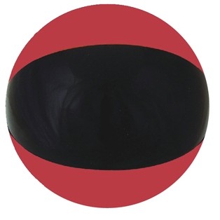 16" Inflatable Ruby Red and Black Beach Ball