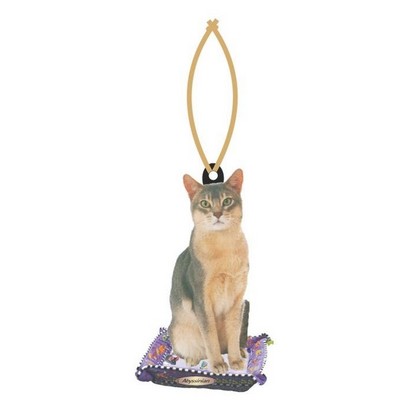 Abyssinian Cat Executive Ornament w/ Mirrored Back (4 Square Inch)