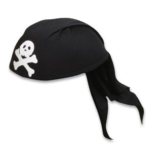 23" Adult Black Pirate Scarf Hat