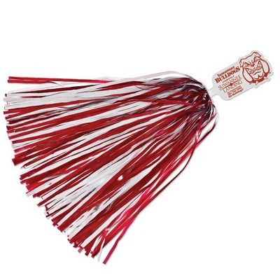 500-Streamer Pom Poms w/Mascot Handle - Bulldog