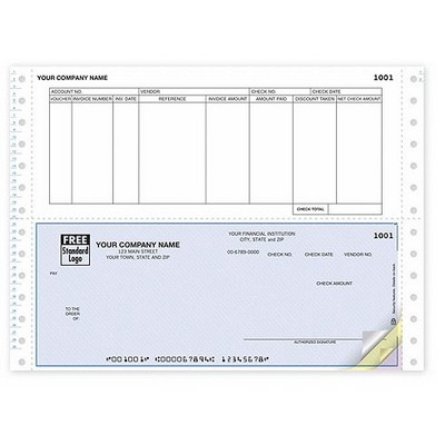 Continuous Accounts Payable Bottom Check (2 Part)