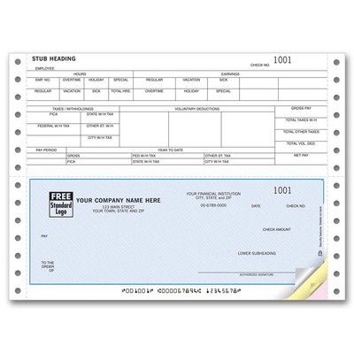 Continuous Bottom Payroll Checks (1 Part)