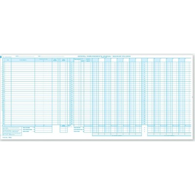 One-Write® Payroll/Cash Disbursement Computer Input Journal