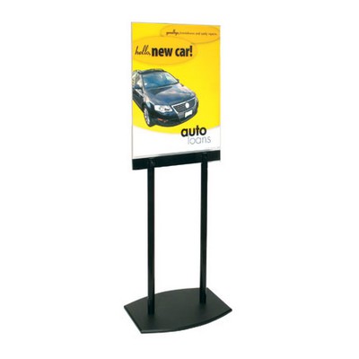 2-Sided Black & Clear Acrylic Poster Stand