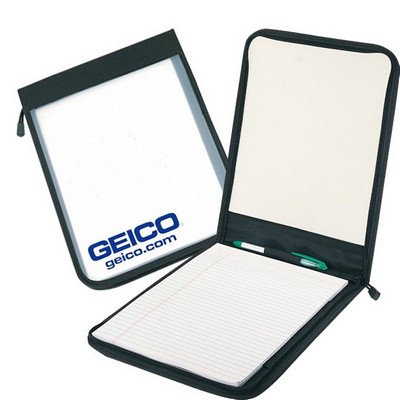 Semi Clear Zipper Writing Folder