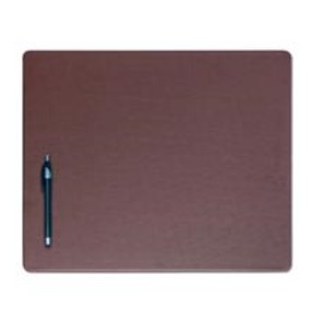 Leatherette Chocolate Brown Conference Pad (17"x14")