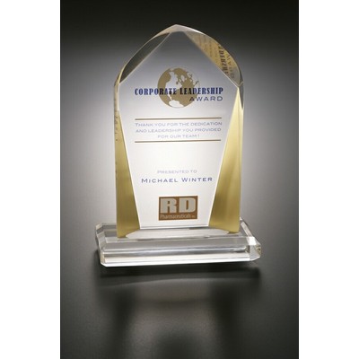 Lucite Beveled Embedment Award w/ Base