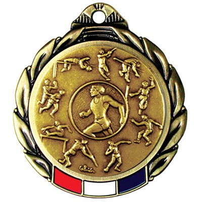 Stock RWB Regency Medal (Track & Field Male) 2 3/4"