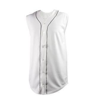 Adult Pro-Style Double Knit Poly Sleeveless Baseball Jersey Shirt w/ Soutache