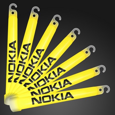 Promotional 6" Premium Yellow Glow Stick - Domestic Imprint